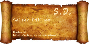 Salzer Dénes névjegykártya